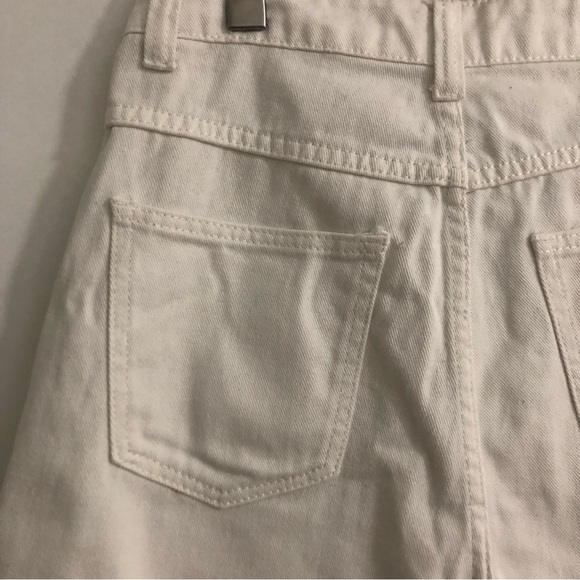 White High Rise Mid Thigh Jorts - Picture 4 of 4